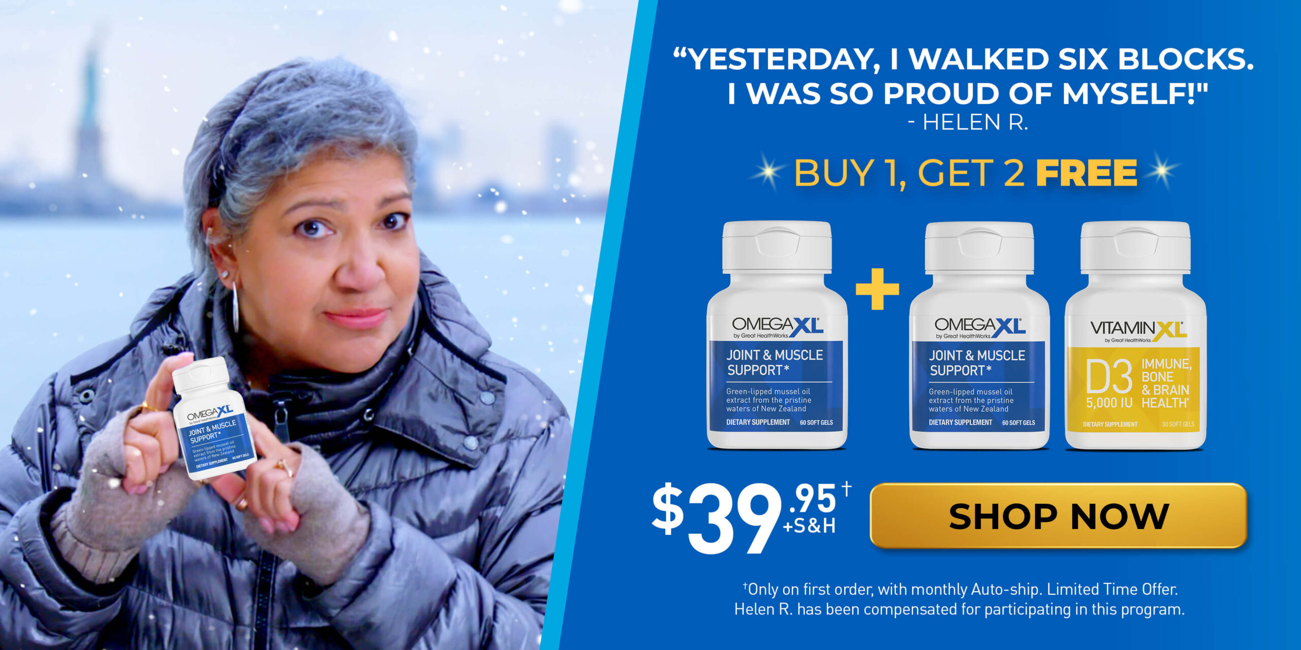 Buy One Get Two Free OmegaXL and VitaminXL $39.95 Bundle. 